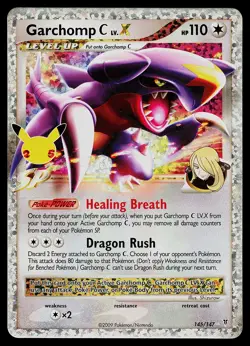 Pokemon Card - Garchomp C LV.X Celebrations Classic Collection 145/147 Holo - Image 1