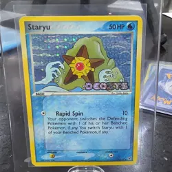 NM Pokemon Staryu EX Deoxys Card 77/107 Reverse Holo Stamped - Image 1