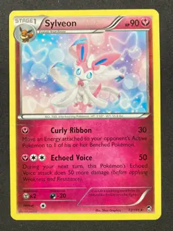 Pokemon TCG Sylveon 72/111 Furious Fists Non-Holo Rare Card - HP - Image 1
