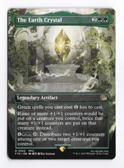 The Earth Crystal (Borderless) 0342 (R) MTG FINAL FANTASY (FIN) - Image 1