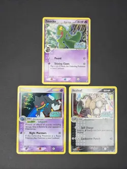 2006 Pokemon EX Crystal Guardians Lot Of 3 Holos Nuzleaf, Treecko & Banette LPHP - Image 1