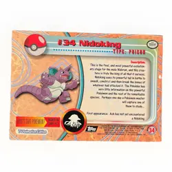 [LP] Topps 1999 Nidoking #34 Pokemon TV Animation Edition Series 1 (Black Label) - Image 2