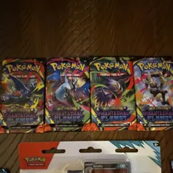 Pokemon TCG Booster Pack Lot Phantasmal Flames, Burning Sparks, Scrafty Promo - Image 3