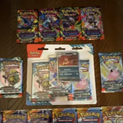 Pokemon TCG Booster Pack Lot Phantasmal Flames, Burning Sparks, Scrafty Promo - Image 4