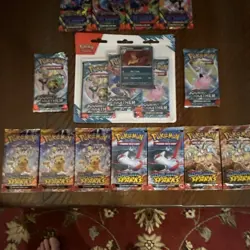 Pokemon TCG Booster Pack Lot Phantasmal Flames, Burning Sparks, Scrafty Promo - Image 5