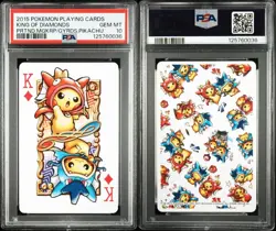 PSA 10 Pokemon Hiroshima Gyarados Magikarp Poncho Pikachu Diamonds Playing Cards - Image 2