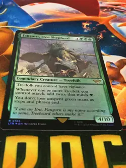 C5251 MAGIC MTG LORD OF THE RINGS FANGORN, TREE SHEPHERD #0166 MP FOIL RARE - Image 2