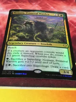C6652 MTG MAGIC DOMINARIA UNITED NEMATA, PRIMEVAL WARDEN #209 FOIL LP RARE - Image 2