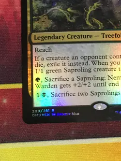 C6652 MTG MAGIC DOMINARIA UNITED NEMATA, PRIMEVAL WARDEN #209 FOIL LP RARE - Image 4