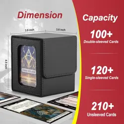 MTG Deck Box,Double Display Window,Commander Deck Box Fits 120+ Single Sleeved C - Image 2