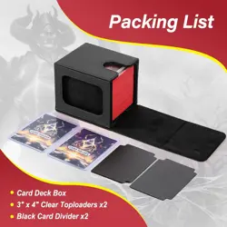 MTG Deck Box,Double Display Window,Commander Deck Box Fits 120+ Single Sleeved C - Image 4