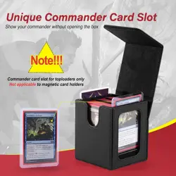 MTG Deck Box,Double Display Window,Commander Deck Box Fits 120+ Single Sleeved C - Image 5