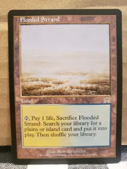 MTG ONSLAUGHT (2002) FLOODED STRAND RARE PAIN LAND NM NEVER BEEN PLAYED - Image 1