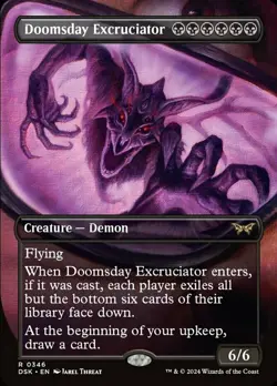 1x Doomsday Excruciator - Borderless - Duskmourn: House Of Horror - Near Mint, E - Image 1