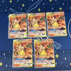 5X Charizard & Braixen GX LP Bundle 001/025 csmPbC Tag Team Non Holo Pokemon - Image 1