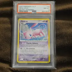 Pokemon TCG Mew 15/132 Secret Wonders Holo Rare Basic Psychic 2007 PSA 8 - Image 1