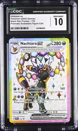 2025 POKEMON UMBREON Nachtara EX #176 SVP DE No PSA CGC 10 Pop Count 6 - Image 1