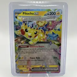 Pokemon Pikachu ex 057/191 Sv08: Surging Sparks Full Art Holo Double Rare - Image 1