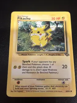 Pokemon TCG Pikachu Jungle 60/64 Regular Unlimited Common (2) - Image 1