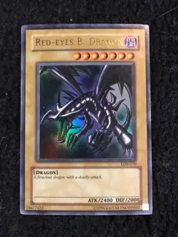 Vintage 1996 Yugioh - Red-Eyes B. Dragon LOB-070 not a first edition - Image 1