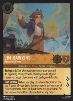 Jim Hawkins - Honorable Pirate (COLD FOIL) Lorcana • 25/204 Azurite Sea - Image 1