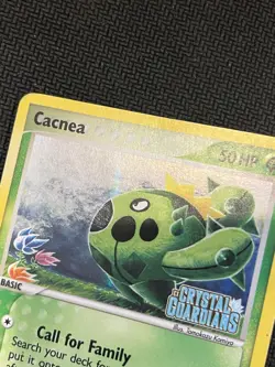 Pokemon Card - Cacnea Crystal Guardians 47/100 Common Reverse Holo Stamped MP - Image 2