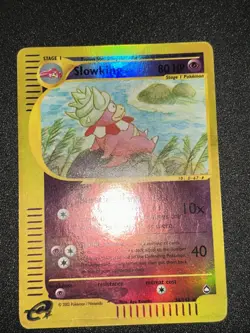 Slowking 34/147 Aquapolis Reverse Holo Rare Excellent! Pokemon Card WOTC - Image 2