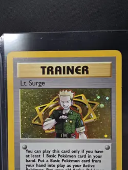 Pokemon TCG Lt. Surge 17/132 Gym Heroes Unlimited Holo Rare Trainer Card LP - Image 3