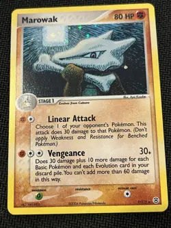 Pokemon TCG: Marowak 7/112 (2004) Ex Fire Red & Leaf Green Reverse Holo Card NM - Image 1