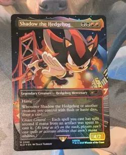 MTG *FOIL* Secret Lair SHADOW THE HEDGEHOG NM - Image 1
