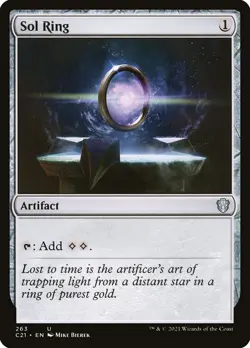MTG SOL RING 263 - COMMANDER 2021 C21 - COMMANDER - ARTIFACT - RAMP - Image 1