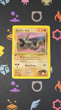 Brock's Onix 1st Ed 69/132 NM PF Pokemon Gym Heroes Series - Image 1