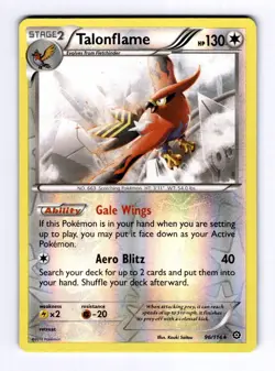 Talonflame XY - Steam Siege #96 (2016) Rare Reverse Holo NM Pokemon - Image 1