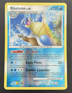 Pokemon Blastoise Reverse Holo LV. 60 #2/127 Platinum Diamond Pearl - Image 1
