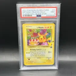 Birthday Pikachu #24 | Pokemon TCG - 2021 Celebrations | PSA 9 MINT (c) - Image 3