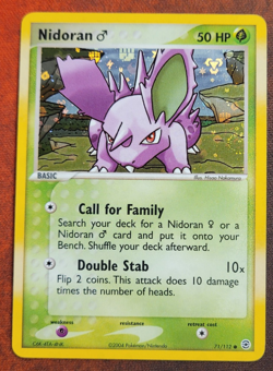 Pokemon Card - Nidoran M FireRed & LeafGreen 71/112 Reverse Holo - Image 1