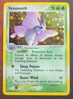 Venomoth 49/112 EX FireRed & LeafGreen Pokemon Card Reverse Holo Foil Rare - Image 1