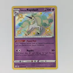 Galarian Rapidash SV048/SV122 Ultra Rare Shining Fates NM Pokemon TCG Card - Image 1