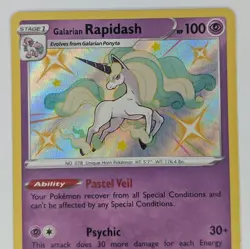 Galarian Rapidash SV048/SV122 Ultra Rare Shining Fates NM Pokemon TCG Card - Image 2