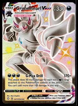 2021 TCG Pokemon #SV117 Grimmsnarl VMAX SV117/SV122 Holo Full Art Shining Fates - Image 1