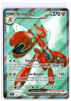 2024 TCG Pokemon #195 Scizor ex 195/162 Holo Full Art Temporal Forces - Image 1