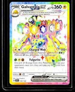 2024 TCG Pokemon #159 Galvantula ex 159/142 Holo Full Art Stellar Crown - Image 1