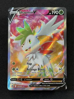 2022 TCG Pokemon #152 Shaymin V 152/172 Holo Full Art Brilliant Stars - Image 2