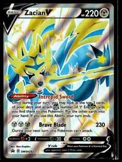 2023 TCG Pokemon #SWSH292 Zacian V Holo Full Art Black Star Promos - Image 1