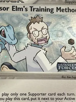 Pokemon TCG Professor Elm's Training Method 89/115 Unseen Forces Reverse Holo LP - Image 2