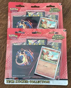 Pokemon Mega Evolution Ascended Heroes Tech Sticker 3 Pack, Charmander (QTY=2) - Image 1