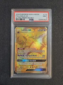 Lunala GX 172/156 Pokemon TCG Ultra Prism Secret Rare PSA 9 - Image 1