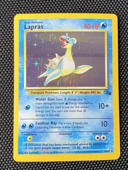 Lapras 10/62 Fossil Holo Rare Card 1999 Edition Pokemon TCG - Image 1