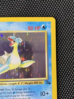 Lapras 10/62 Fossil Holo Rare Card 1999 Edition Pokemon TCG - Image 3