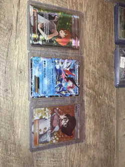 Damaged Pokemon Cards Greninja Wicke Brigette. Good Binder Copies See Photos - Image 1